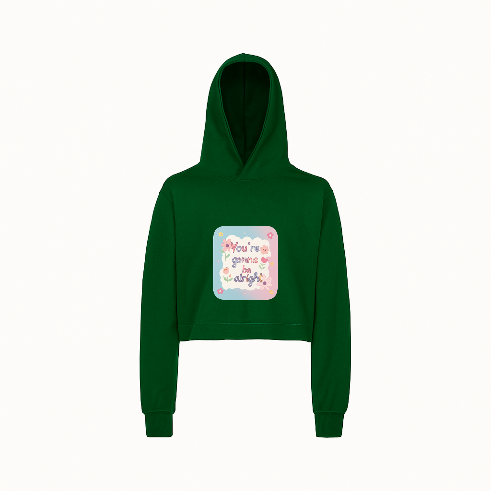 Positive Floral Message Hoodie
