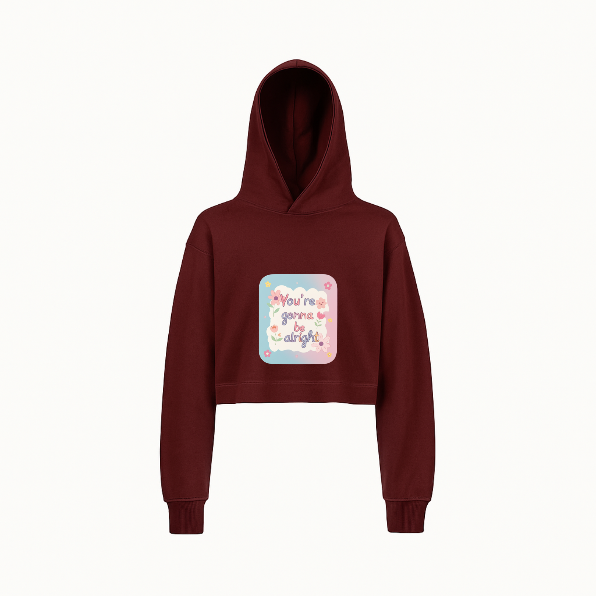 Positive Floral Message Hoodie