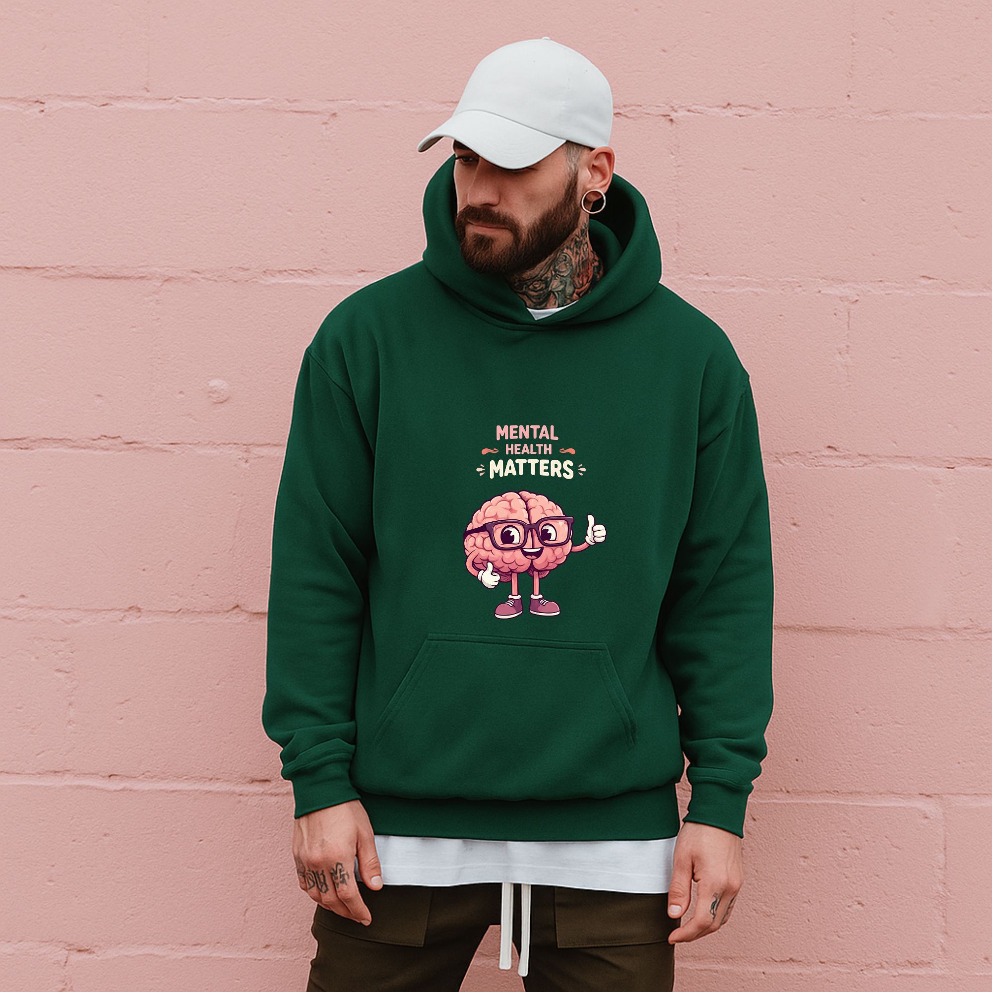 Mental Health Awareness Brain Hoodie