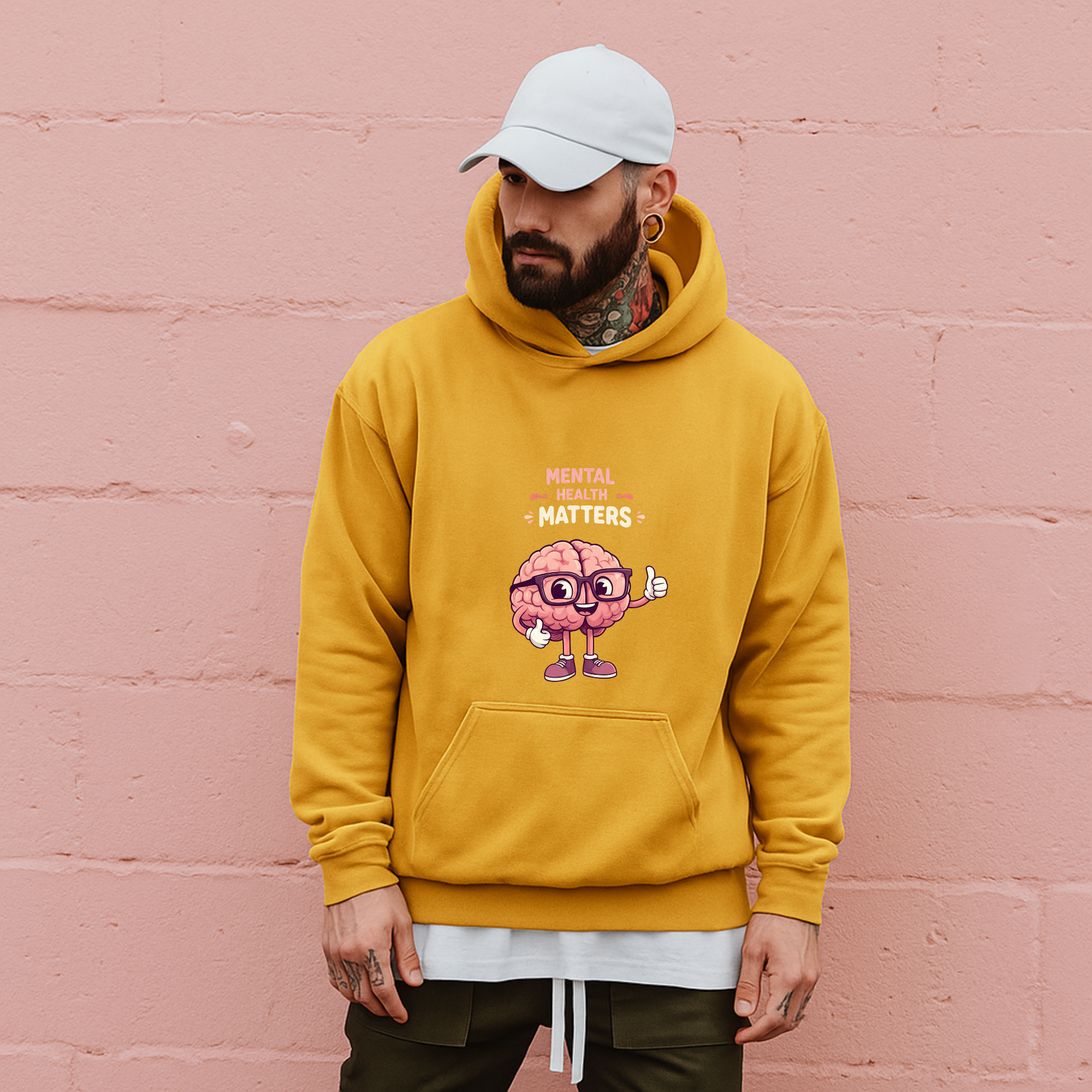 Mental Health Awareness Brain Hoodie