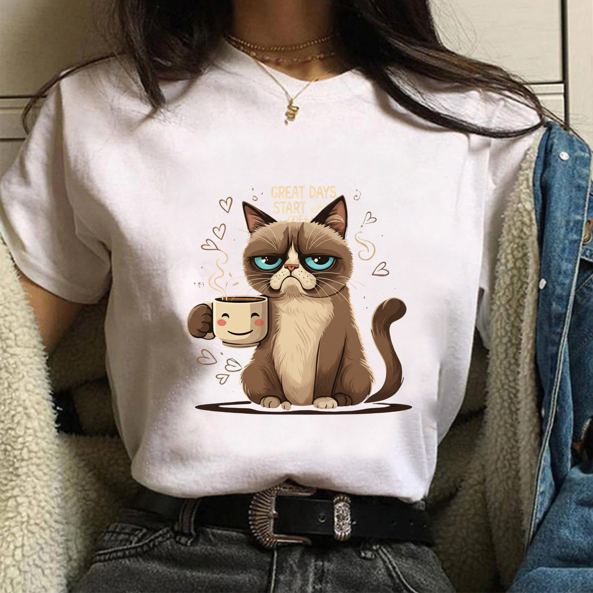 Grumpy Cat Coffee Lover T-Shirt