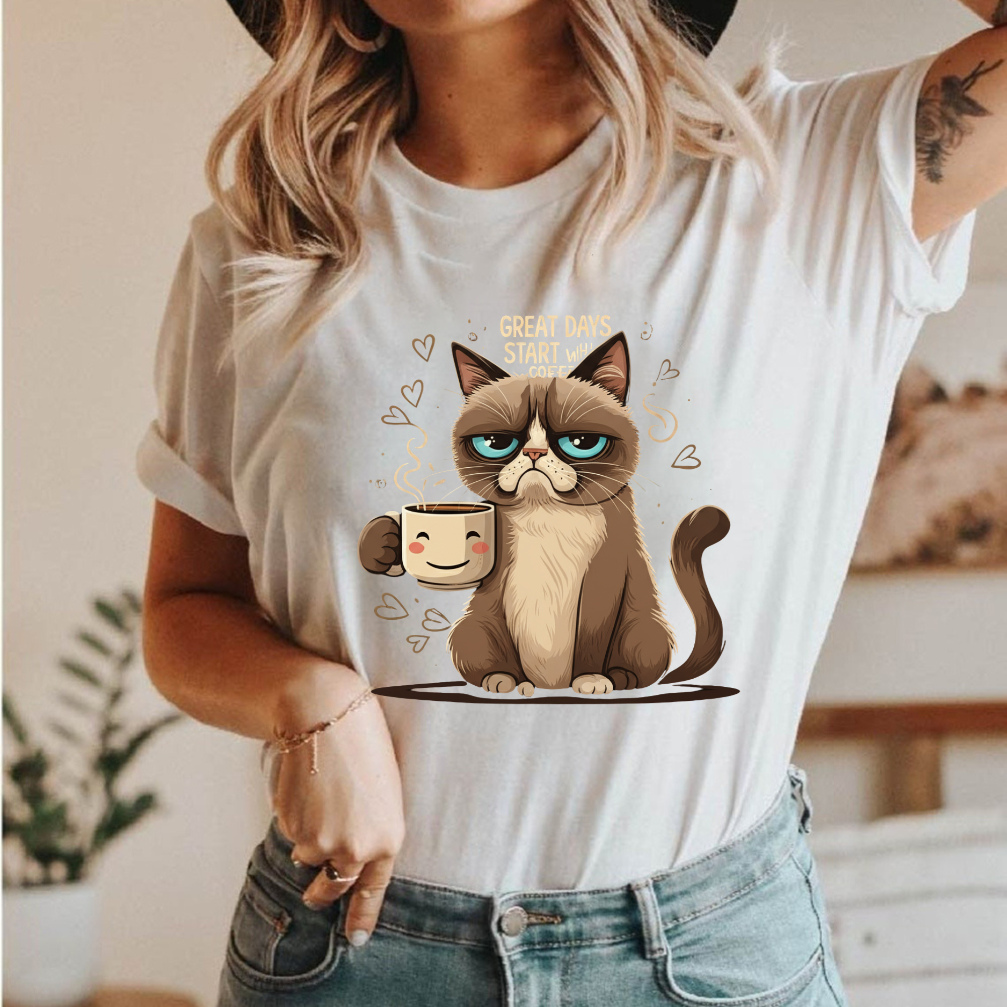 Grumpy Cat Coffee Lover T-Shirt