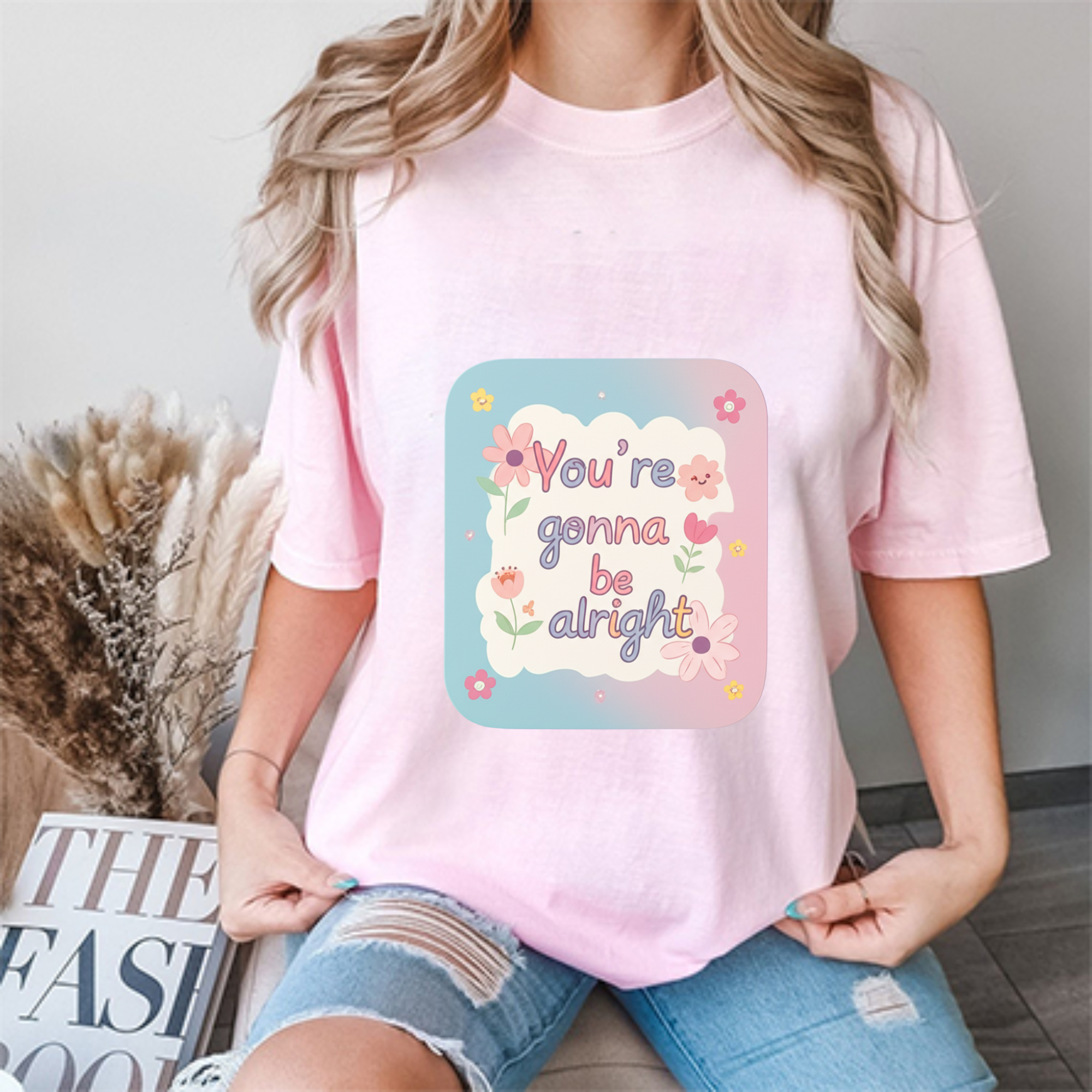 Positive Floral Message T-Shirt