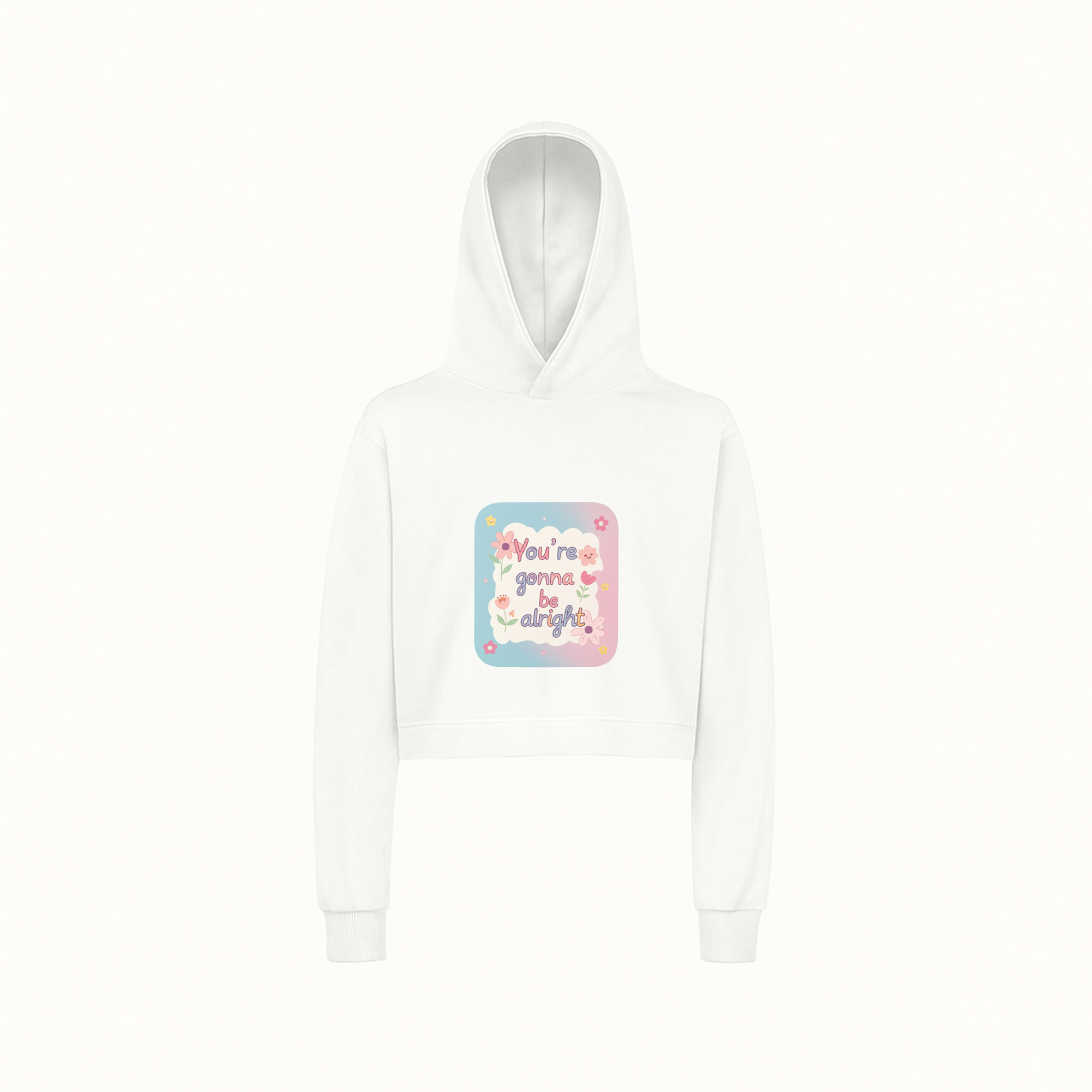 Positive Floral Message Hoodie