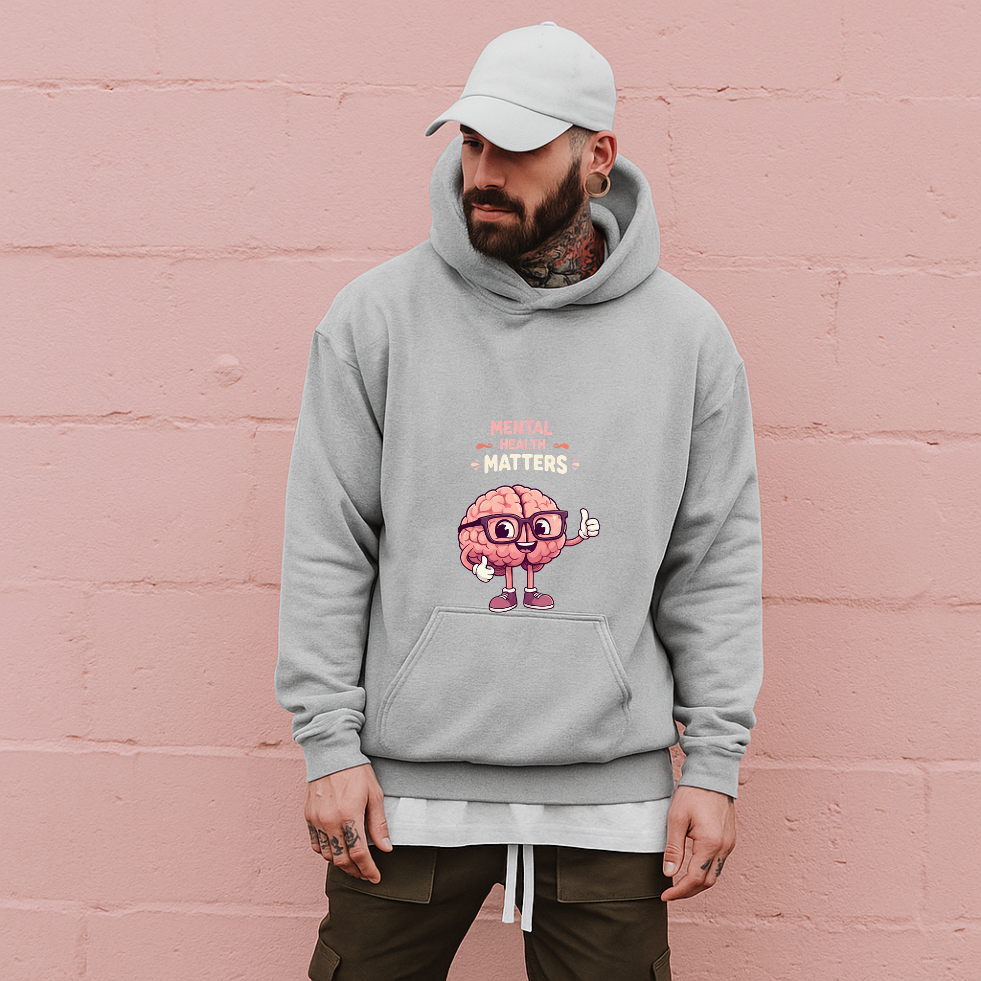 Mental Health Awareness Brain Hoodie